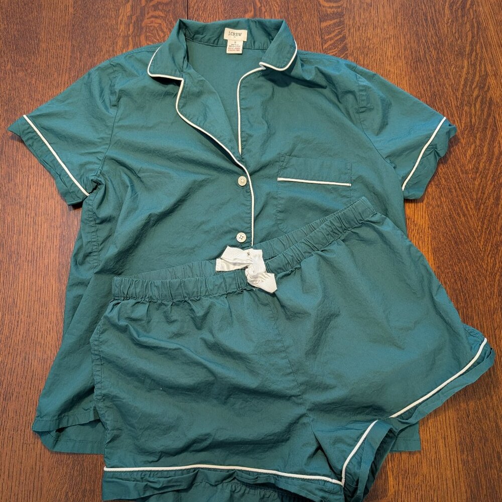 J.Crew Pajama Set – Green (Shirt & Shorts)